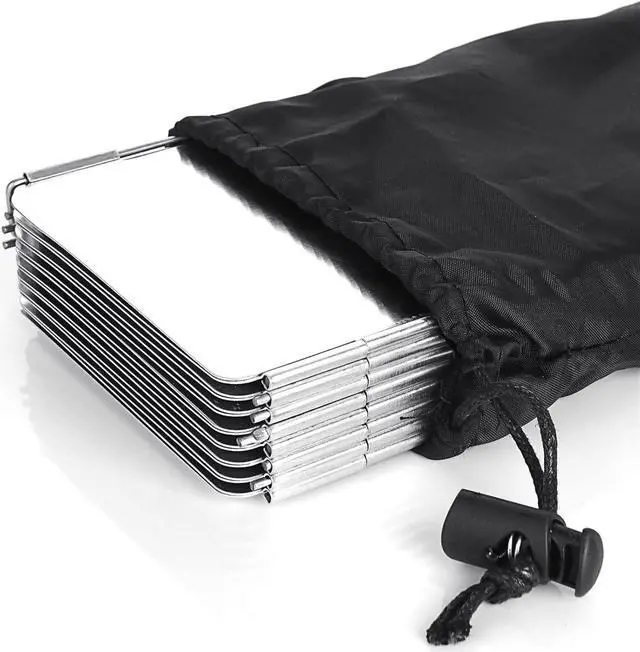 Alt view image 5 of 7 - 2 Pack Folding Outdoor Stove Windscreen, 16 Plates Aluminum Camping Stove Windscreen with Carrying Bag,Stove Windscreen for Camping Picnic, Backpacking, Cooking
