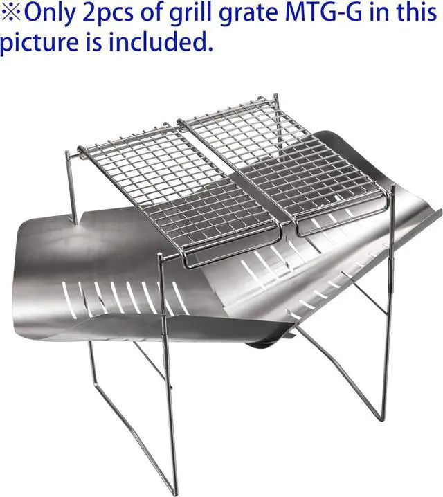 Alt view image 5 of 5 - CAMPINGMOON 304 Stainless Steel Cooking Grates for Camping Stove Grill Campfire Open Fire MTG-G,MTG-2G,MTG-JS,MTG-JL