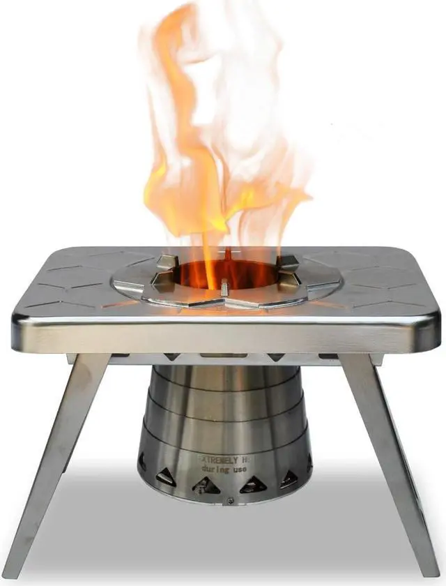 Alt view image 6 of 7 - nCamp 4 Piece Outdoor Camping Cooking Stove Prep Surface Set with Carrying Case for Hiking and Backpacking