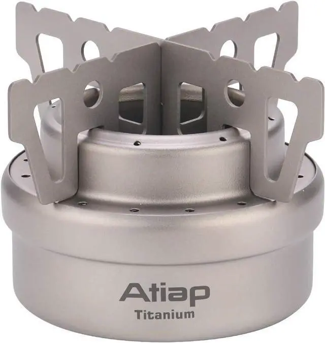 Main image of Alcohol Stove Backpacking Stove Camping Stove Alcohol Burner with Cross Stand Titanium Ultralight Portable
