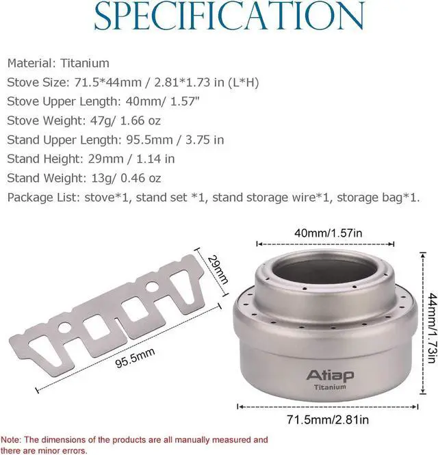 Alt view image 2 of 7 - Alcohol Stove Backpacking Stove Camping Stove Alcohol Burner with Cross Stand Titanium Ultralight Portable