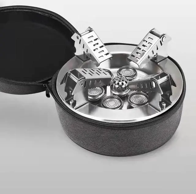 Alt view image 5 of 6 - Bulin AirOka B18 18000W Titanium Alloy Portable Picnic Camping Stove Windproof Design Gas Cooking Burner with Piezo Ignition & Carry Case Collapsible Stove Burner for Outdoor Backpacking/Hiking/Picnic