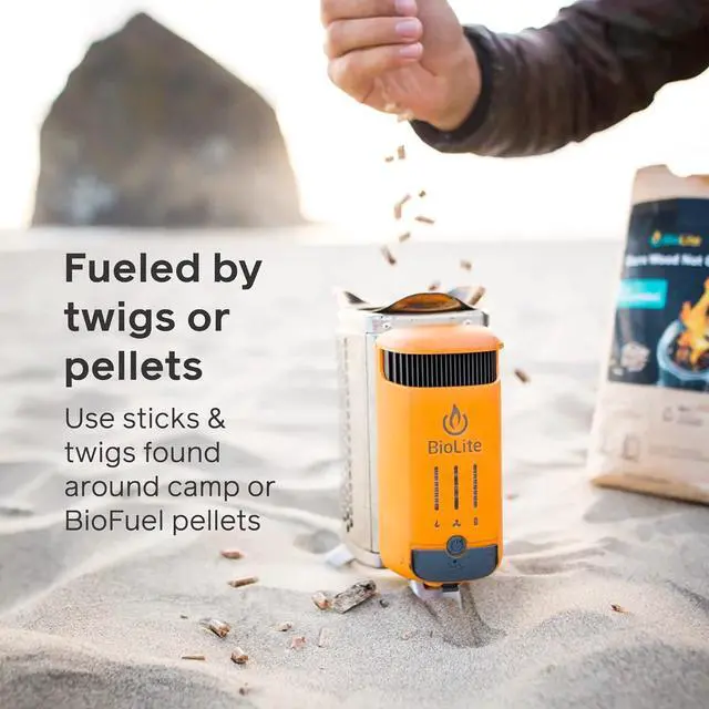 Alt view image 3 of 7 - BioLite CampStove 2+ Wood Burning, Electricity Generating & USB Charging Camp Stove