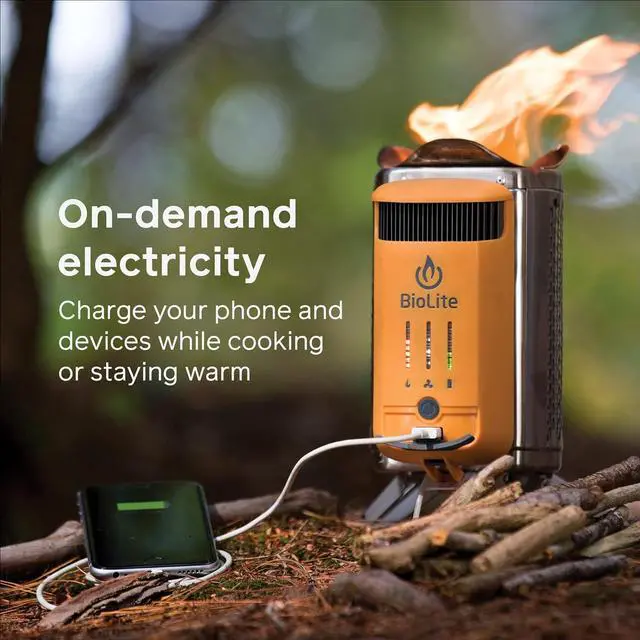 Alt view image 2 of 7 - BioLite CampStove 2+ Wood Burning, Electricity Generating & USB Charging Camp Stove