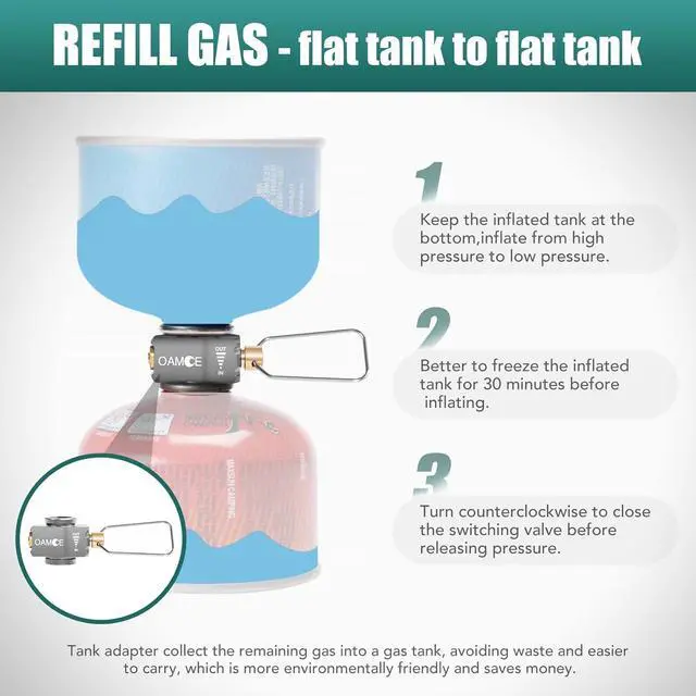 Alt view image 4 of 7 - Butane Refill Adapter Gas Refill Adapters for Backpacking Camping Stove Burners,EN417 Lindal Valve Output for Isobutane/Butane Canister