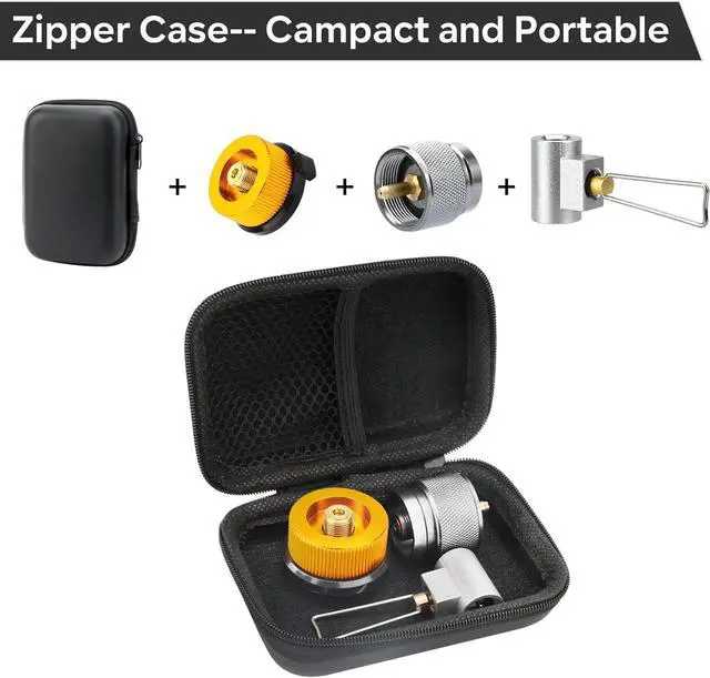 Alt view image 6 of 7 - SAN LIKE 3PCS Camping Stove Gas Adapter Propane Isobutane Butane Refill Gas Adapters Set Propane to Butane Adapter Outdoor Camp Fuel Canister Adapter Conversion