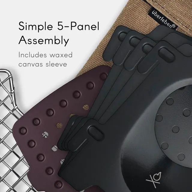 Alt view image 2 of 7 - überleben Stöker Wood Burning Camp Stove - Stainless Steel Portable Wood Stove for Camping, Backpacking, & Hiking - 18oz Folding Camping Stove - Small Wood Stove Camping Essentials (Carbon Black)