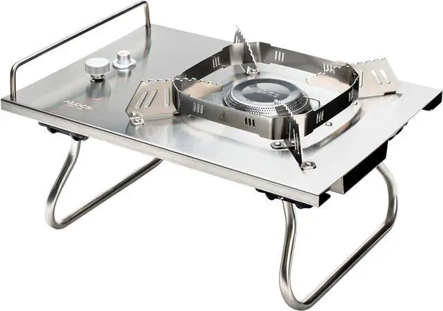 Main image of ALOCS Camping Stove, 5500KW Portable Stove with Adjustable Burners, Foldable Table IGT Stove, Gas Camp Stove Propane Burners for Outdoor Cooking,Hiking, Camping, Emergency