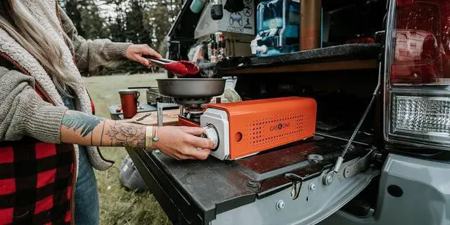 Alt view image 7 of 7 - GasOne GS-8300 - Camp Stove Compact Butane Stove with Carrying Case - Foldable Portable Stove
