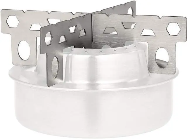 Alt view image 4 of 6 - Lixada Titanium Alcohol Stove Rack Cross Stand Outdoor Camping Stove Stand Support Rack