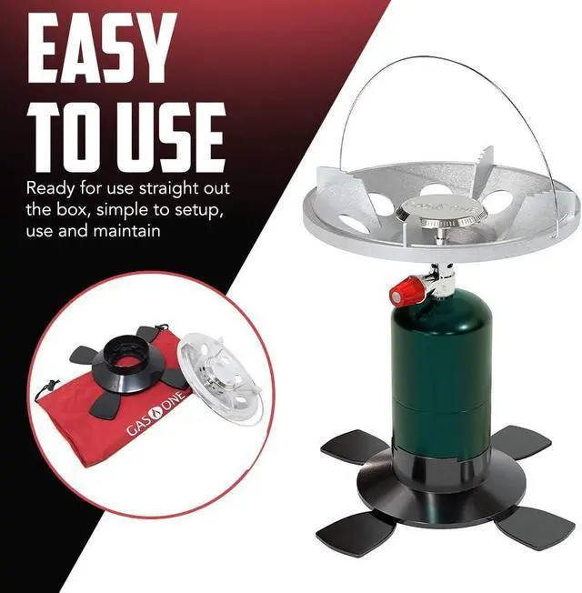 Alt view image 3 of 7 - GasOne Camping Stove Bottletop Propane Tank Camp Stove with Waterproof Carry Bag