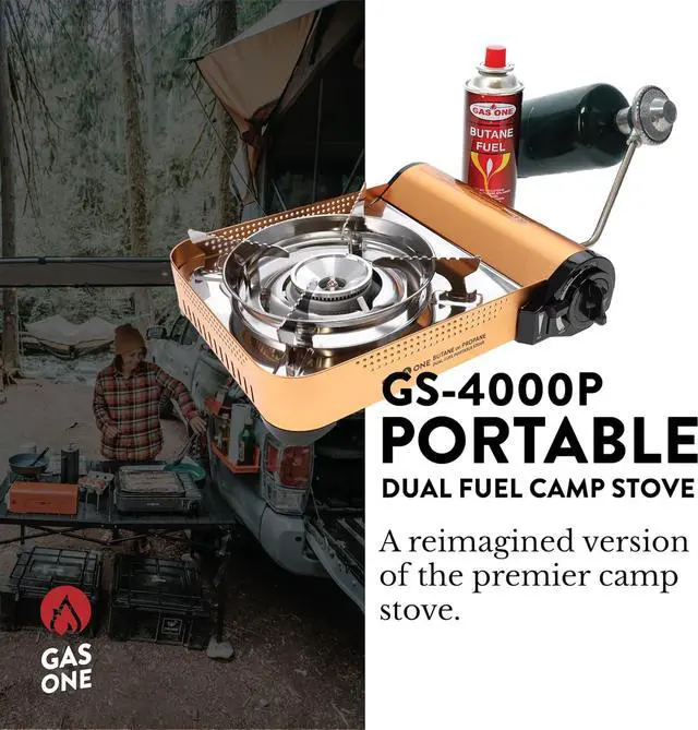 Alt view image 2 of 6 - Gas ONE GS-4000P - Camp Stove - Premium Propane or Butane Stove with Convenient Carrying Case - Patent Pending - Great for Camp Stove and Portable Butane Stove for All Cooking Application