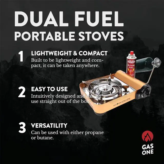 Alt view image 6 of 6 - Gas ONE GS-4000P - Camp Stove - Premium Propane or Butane Stove with Convenient Carrying Case - Patent Pending - Great for Camp Stove and Portable Butane Stove for All Cooking Application