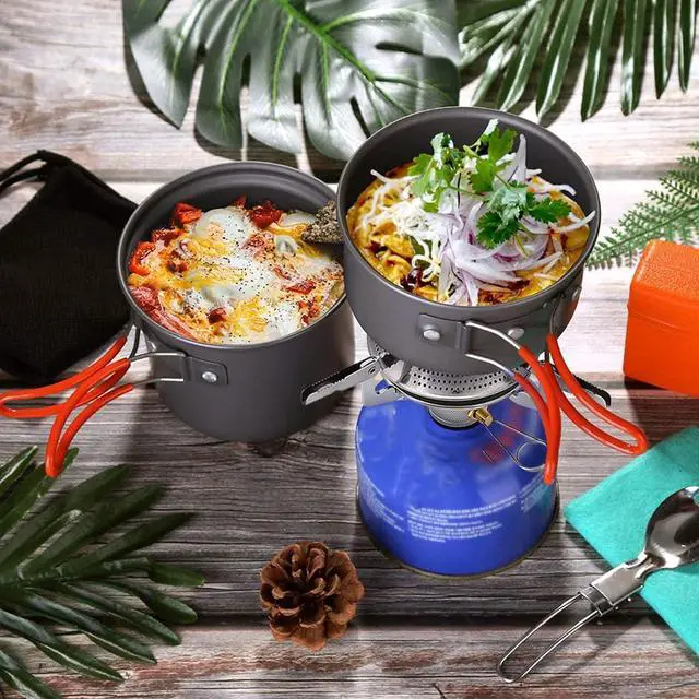 Alt view image 2 of 7 - Hiking Stove,Cam Gas Stove Mini Outdoor Stoves Gas Burner Alloy Portable Cam Mini Picnic Round Stove Burner for Outdoor Camp Kitchen Hiking Rechaud Camping Gaz camping stove