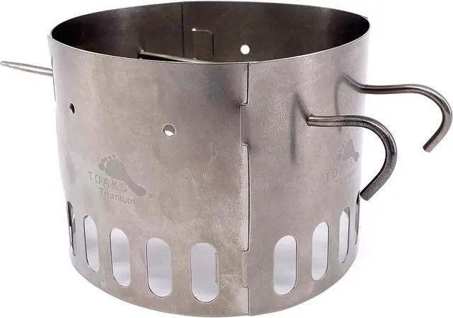 Alt view image 2 of 5 - TOAKS TiStand Titanium Alcohol Stove Dual Stand & Windscreen