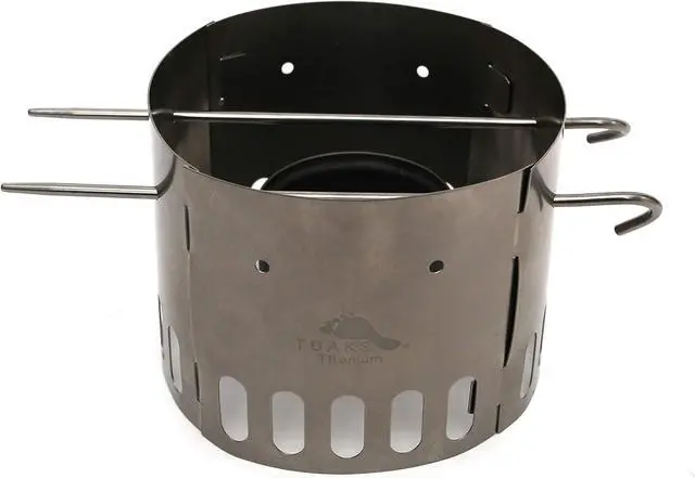 Alt view image 4 of 5 - TOAKS TiStand Titanium Alcohol Stove Dual Stand & Windscreen