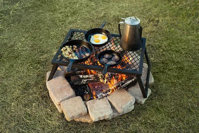 Alt view image 5 of 7 - Basics Portable Outdoor Folding Campfire Grill
