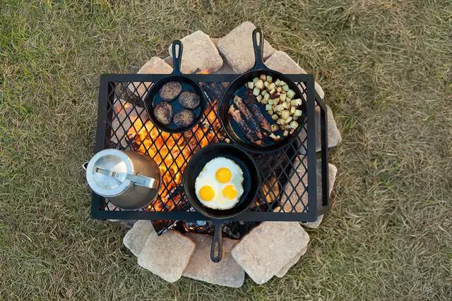 Alt view image 6 of 7 - Basics Portable Outdoor Folding Campfire Grill