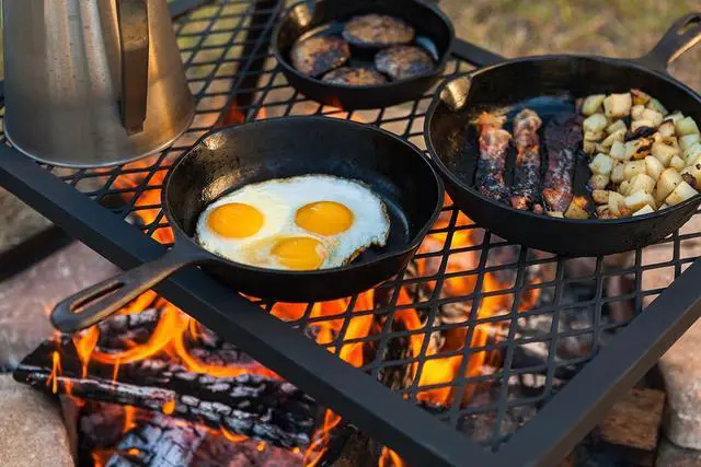 Alt view image 7 of 7 - Basics Portable Outdoor Folding Campfire Grill