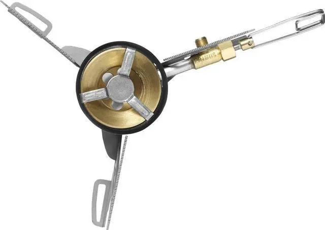 Alt view image 2 of 7 - Primus P-321987 OmniLite Ti Camp Stove with 0.35-Liter Fuel Bottle, Heat Reflector and Windscreen, Grey