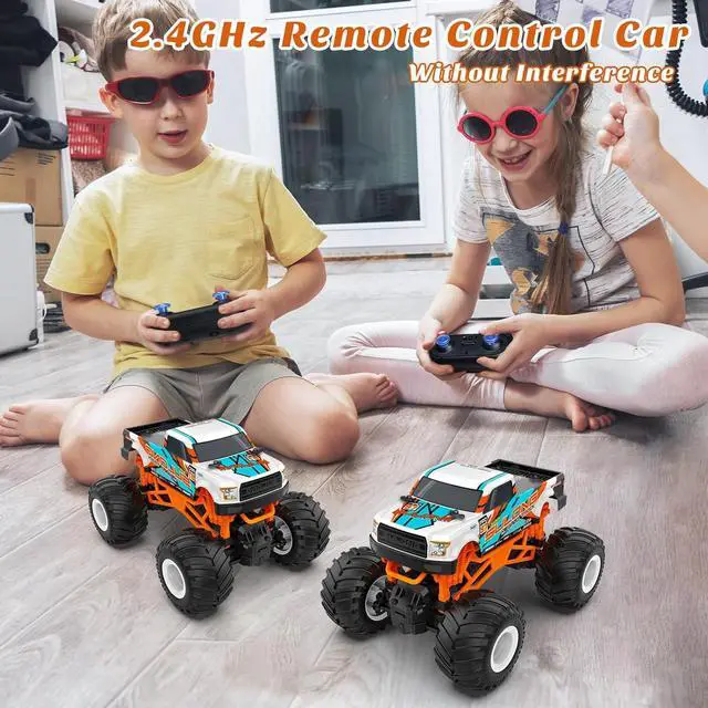 Alt view image 3 of 7 - 1:16 Scale RC Monster Truck - 2.4GHz All Terrain Car for Kids 4-12, 20 Km/h Off Road RC Truck, Christmas or Birthday Gift