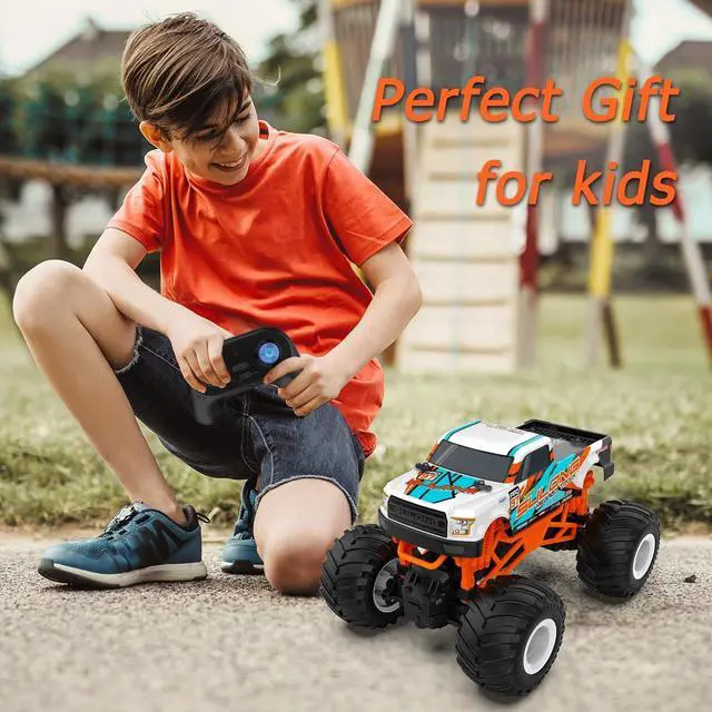 Alt view image 7 of 7 - 1:16 Scale RC Monster Truck - 2.4GHz All Terrain Car for Kids 4-12, 20 Km/h Off Road RC Truck, Christmas or Birthday Gift