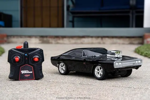 Alt view image 2 of 7 - Jada Toys Fast & Furious 1:16 1970 Dodge Charger RT Remote Control Car 2.4 GHz Black, Toys for Kids and Adults, Glossy Black (97584)