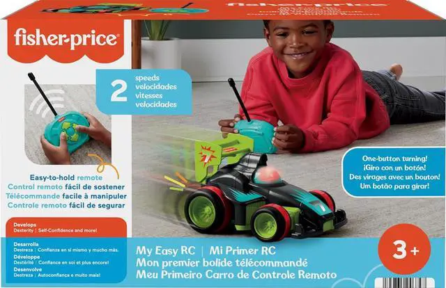 Alt view image 7 of 7 - Fisher-Price Preschool Toy Remote Controlled Car My Easy RC with 2 Speeds for Kids Ages 3+ Years