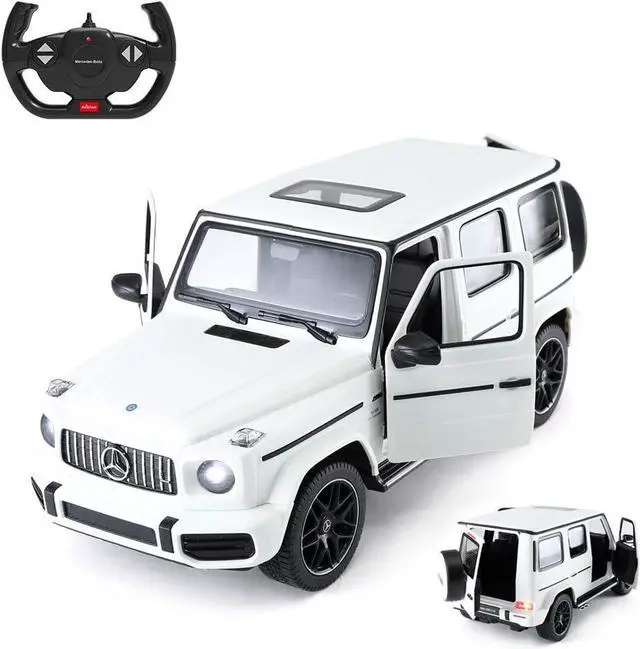 Main image of RASTAR Off-Road Remote Control Car, 1:14 Mercedes-AMG G63 R/C Off-Roader Toy Car, Doors Open/Working Lights - White/2.4Ghz