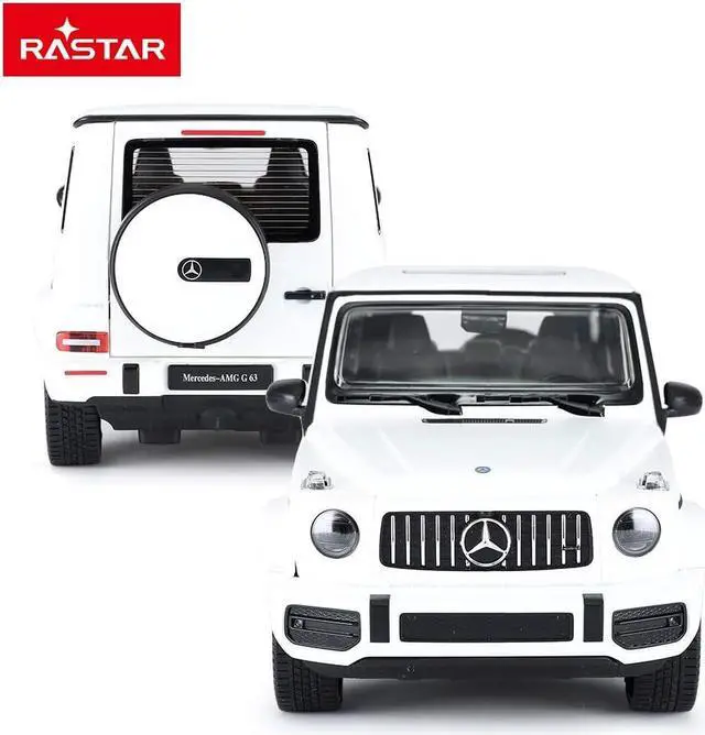 Alt view image 2 of 7 - RASTAR Off-Road Remote Control Car, 1:14 Mercedes-AMG G63 R/C Off-Roader Toy Car, Doors Open/Working Lights - White/2.4Ghz