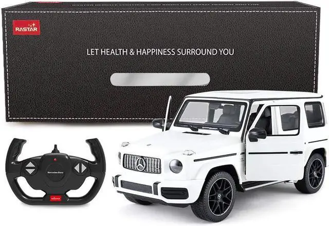 Alt view image 7 of 7 - RASTAR Off-Road Remote Control Car, 1:14 Mercedes-AMG G63 R/C Off-Roader Toy Car, Doors Open/Working Lights - White/2.4Ghz