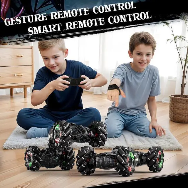 Alt view image 5 of 6 - Remote Control Car, 2.4Ghz 4WD Gravity Gesture Sensing RC Cars, Monster RC Stunt Twist Car Kids Toys for 5-7 yr Boys & Girls, RC Drift Car with Light Music Gift for Boy Toys Age 8-13 yr