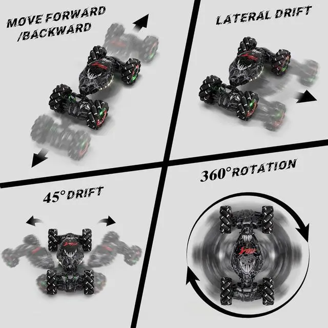 Alt view image 6 of 6 - Remote Control Car, 2.4Ghz 4WD Gravity Gesture Sensing RC Cars, Monster RC Stunt Twist Car Kids Toys for 5-7 yr Boys & Girls, RC Drift Car with Light Music Gift for Boy Toys Age 8-13 yr