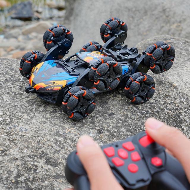 Alt view image 7 of 7 - Cool 8 Wheels Hand Controlled rc Stunt Car Toys, Gesture Sensing Remote Control Cars for Boys Age 6 7 8-12 13 14 Year Old, Birthday Gifts Ideas for Kids