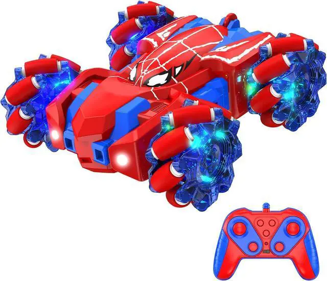 Alt view image 7 of 7 - Spider Remote Control Car, 2.4Ghz RC Cars with Headlight Double Sided Off-Road 360° Rotating RC Drift Car, Rechargeable Indoor Outdoor 4WD RC Stunt Car Spider Toys for Boys 4-6 5-7 8-13