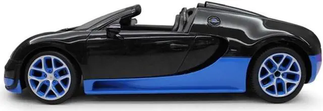 Alt view image 3 of 5 - Radio Remote Control 1/14 Bugatti Veyron 16.4 Grand Sport Vitesse Licensed RC Model Car (Black/Blue)
