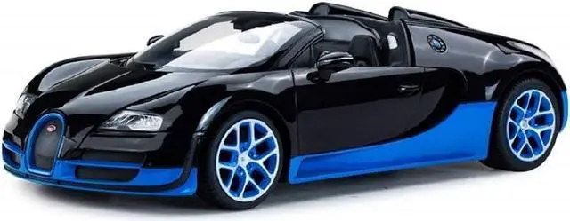 Alt view image 4 of 5 - Radio Remote Control 1/14 Bugatti Veyron 16.4 Grand Sport Vitesse Licensed RC Model Car (Black/Blue)