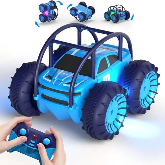 Main image of MaxTronic Amphibious Remote Control Car,Rechargeable RC Cars Toy 360° Flips Rotation Stunt Crawler 15KM/H 4WD All Terrain Outdoor Indoor Toy for Kids Boys Girls 3-12