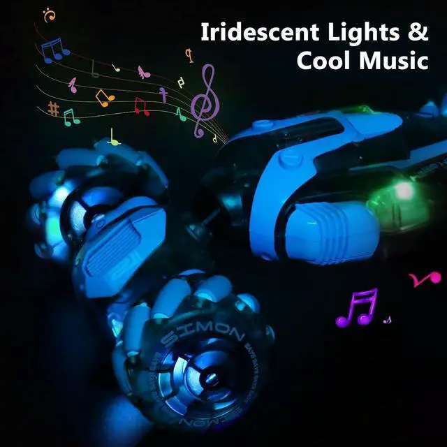 Alt view image 5 of 7 - Gesture Sensing RC Stunt Car for Boys, Remote Control Toys for Kids Age 5-7, 6-8, 9 10 11 12+ Years Old Birthday Gifts, 2.4GHz Hand Controlled RC Drift Car with Light & Music, Double-Sided Driving