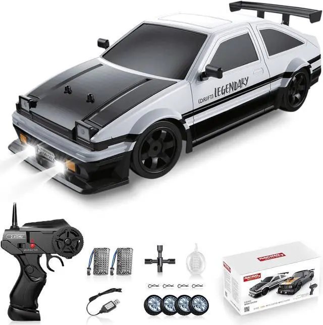 Main image of RC Drift Car 2.4GHz 1:16 Scale 4WD High Speed Remote Control Cars Vehicle with LED Lights Two Batteries and Drifting Tires Racing Sport Toy Cars for Adults Boys Girls Kids