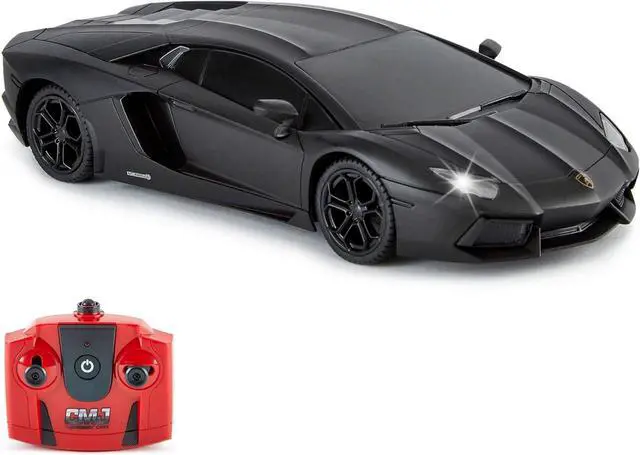 Main image of CMJ RC Cars Lamborghini LP700-4 Remote Control RC Car Officially Licensed 1:24 Scale Working Lights 2.4Ghz. Great Kids Play Toy Auto (Black)