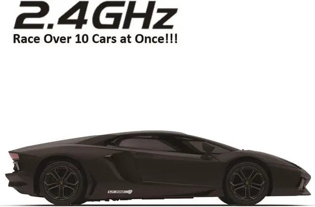 Alt view image 7 of 7 - CMJ RC Cars Lamborghini LP700-4 Remote Control RC Car Officially Licensed 1:24 Scale Working Lights 2.4Ghz. Great Kids Play Toy Auto (Black)