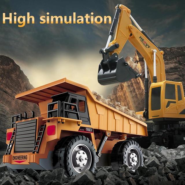Alt view image 3 of 7 - RC Dump Vehicle Toy for Kids - Remote Control Car for 6+ Year Old Boys Girls, Kids Beginner Car Tractor Vehicle, Rechargable Engineering Self-Discharging Truck for Kids Boys Gifts