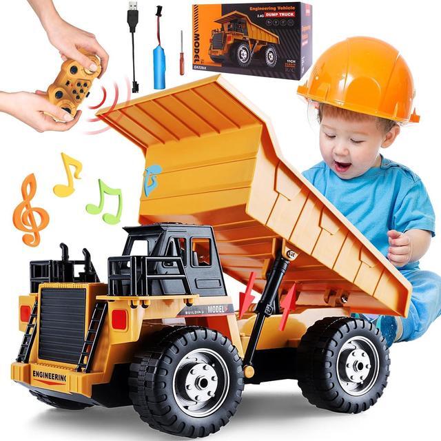 Main image of RC Dump Vehicle Toy for Kids - Remote Control Car for 6+ Year Old Boys Girls, Kids Beginner Car Tractor Vehicle, Rechargable Engineering Self-Discharging Truck for Kids Boys Gifts
