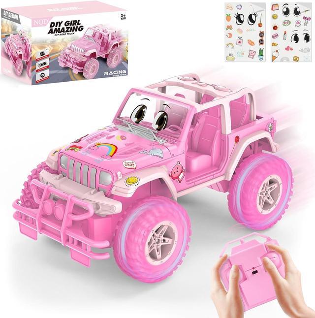 NQD Pink RC Cars with DIY Stickers Remote Control Car for Girls 80 Min Play Jeep 2.4GHz Off Road RC Trucks Birthday Christmas Little Girl Toys Gifts for 3 8 Years Old Newegg