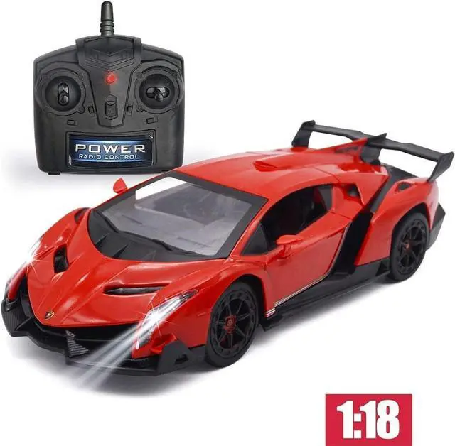 Alt view image 5 of 6 - Remote Control Car RC Cars Racing Car 1:18 Licensed Toy RC Car Compatible with Lamborghini Model Vehicle for Boys 6,7,8 Years Old Halloween, red