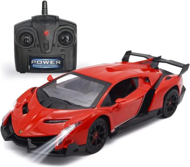 Alt view image 6 of 6 - Remote Control Car RC Cars Racing Car 1:18 Licensed Toy RC Car Compatible with Lamborghini Model Vehicle for Boys 6,7,8 Years Old Halloween, red