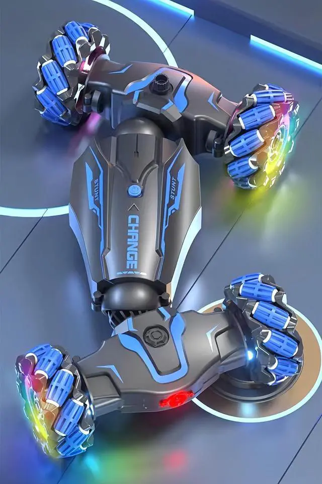 Alt view image 2 of 6 - Upgraded Hand Gesture Sensing RC Stunt Car with Lights Music, Spray Fog Steam Gesture RC Car Remote Controll Transformed Vehicle 360° Spins All Terrains Monster Truck for Boys Kids