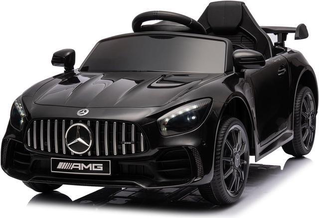 Main image of Winado 12V Ride on Car, Licensed Mercedes Benz AMG GTR Battery Powered Electric Vehicle, w/Parent Remote, Wider Seat, LED Lights, Openable Doors, MP3 Player, Smooth Start, 3 Speeds - Black