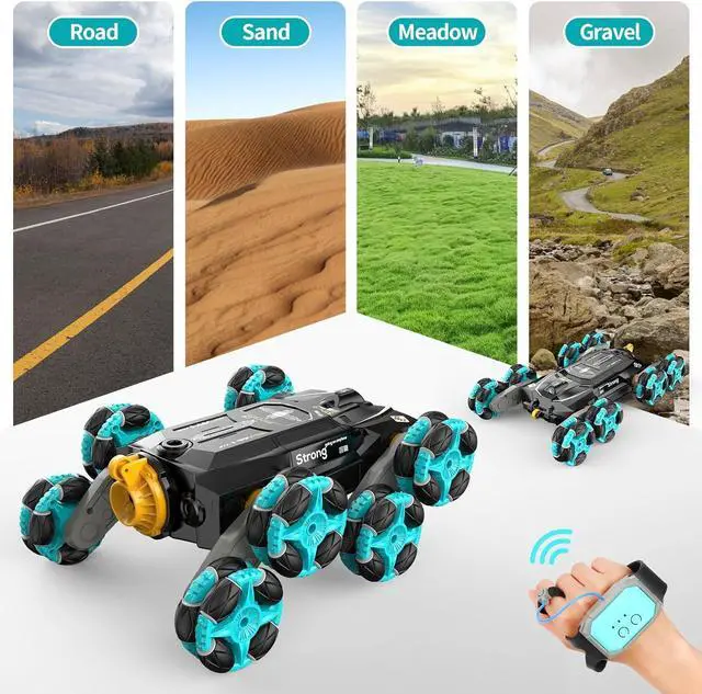 Alt view image 5 of 6 - 8WD Gesture Sensing RC Stunt Cars - Toys Gifts for Kids 8 9 10 11 12 Year Old Boys Girls,2.4Ghz Remote Control Cars,Transform Drift Off Road Vehicle for Children Birthday Presents